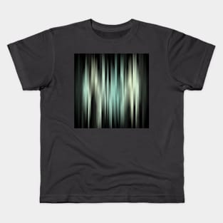 Abstract Green Stripes Kids T-Shirt